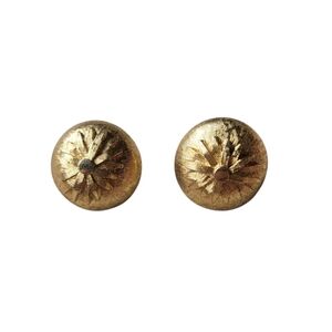 Vintage Monet Round Gold Tone Clip On Earrings